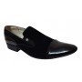 Pantofi barbati eleganti din piele naturala - Model Negru fara siret 1RN Marimea 44